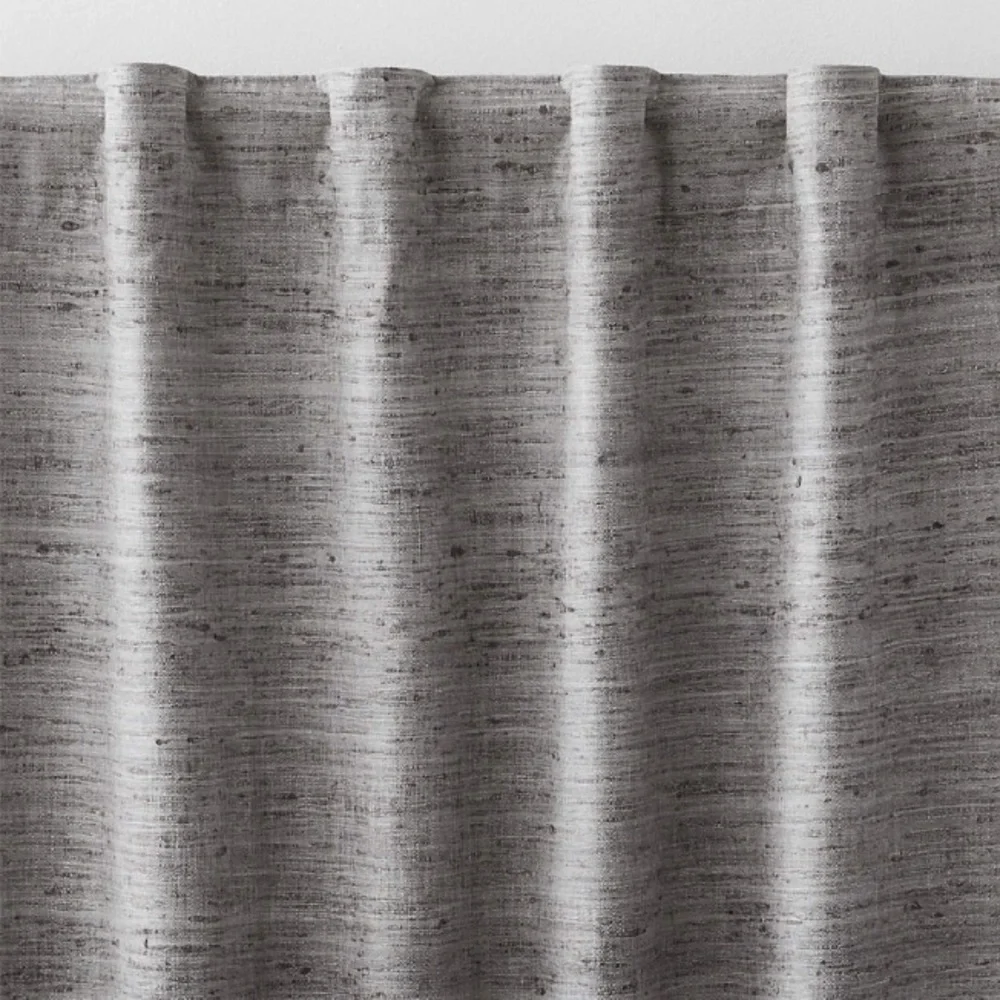 CRATE & BARREL TREVINO COTTON SILK BLEND LINED DRAPERY PANEL SET OF 2 - 52 x 120
